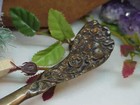 Antique Bronze Jugendstil Art Nouveau Letter Opener 8" Austria Floral Raised — photo 3