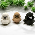 Poodle Duck Figurines – White Black Tan | 3D Printed Jeep Duck Cruise Desk Décor