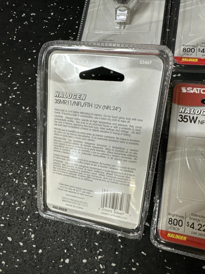 (6 Pack) Satco S3467 12V 35W MR11 GZ4 Light Bulb NFL 24 Beam Pattern No Lens - Image 2 of 3