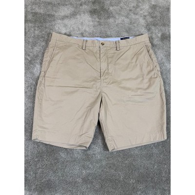 Polo Ralph Lauren Men 42 Tan Khaki Stretch Classic Fit Chino Shorts Cotton Twill