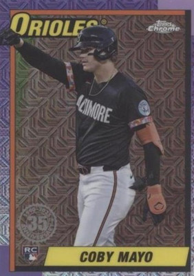 2025 Topps Series 1 Mojo 1990 Topps Baseball 35th Anniversary Chrome Coby Mayo B