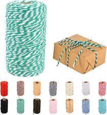 Bakers' Green and White 328-Ft Twine, Craft  Wedding Decor, DIY Rope for Knitti