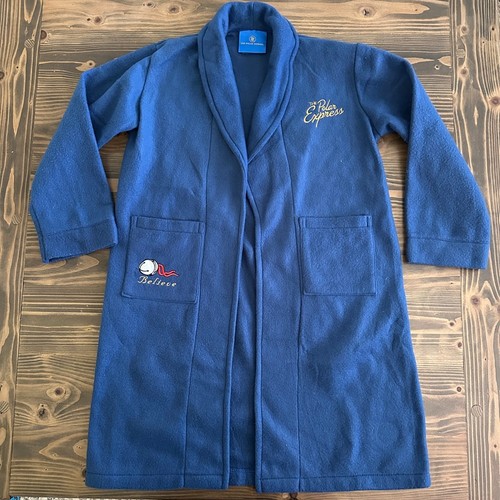 Kinder The Polar Express Morgenmantel blau gold Gr. XL ohne Bindeband Weihnachten Urlaub Pyjama
