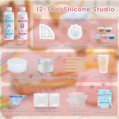 Taba Squishy Set,Squishy Siliconen Making Kit,1:1 Ab Vloeibare Met 3 Mallen Voor Maak Je Eigen Super Zachte Squishies Maker Kits Verjaardagsfeest Gunsten 3629089475