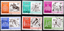Ruanda, 1968, 282-87, used oo, Olympische Sommerspiele, Mexiko