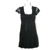 Millau A Line Dress Womens S Black Distressed Mini Lace Goth Romantic Cocktail