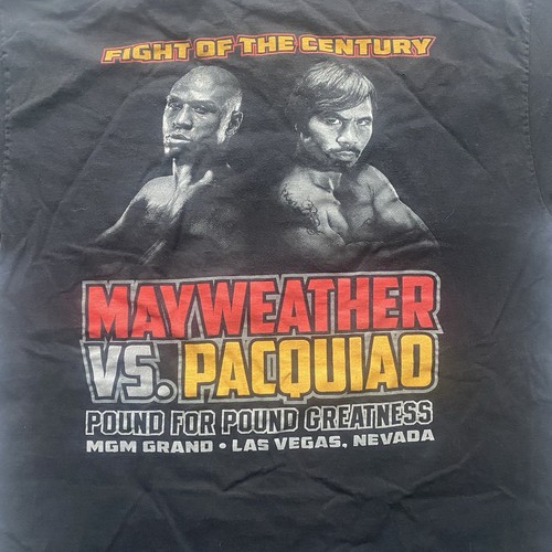 Floyd Mayweather vs Manny Pacquiao Fight Promo T Shirt Men's sz XL Double Sided - Picture 3 of 5