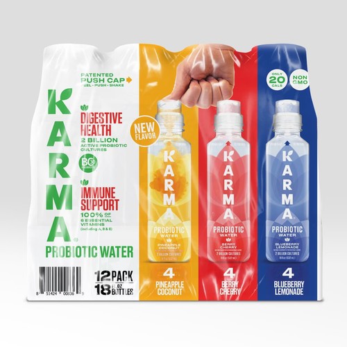 Karma Probiotic Water Variety Pack, 18 fl. oz., 12 pk.