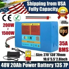 Lithium ebike Battery 48V 20Ah for 200W-1500W ebike Bicycle Electric Scooter 35A