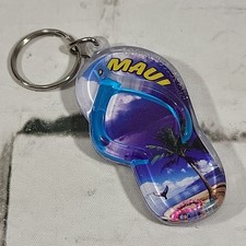 Maui Hawaii Souvenir Keychain Plastic Figural Flip Flop Sandal Travel