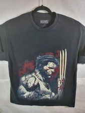 Vintage Wolverine Marvel Mad Engine Men's T-Shirt Size XL Black Large Front...