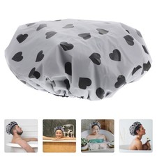  Shower Cap Women Reusable Bath Cap Large Shower Cap Heart Shaped Printed Shower