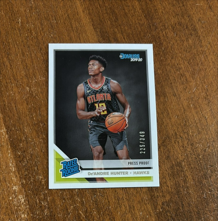 De'Andre Hunter 2019-20 Donruss Rated Rookie Silver Proof Cavaliers Hawks /349