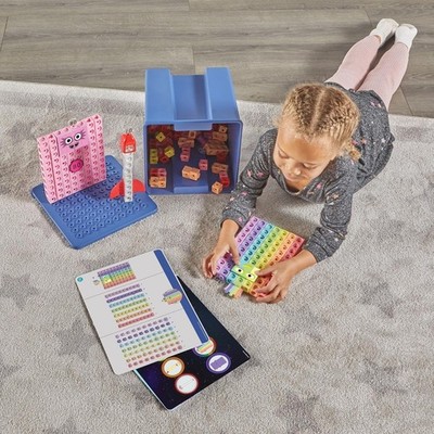 hand2mind Numberblocks Heroes with Zeroes MathLink Cubes Activity Set, Preschool
