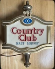 Country Club Malt Liquor Plastic Vintage Beer Sign