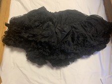 SAMS Square Dance Black Petticoat Crinoline-Massive Soft Fluffy Ruffles-Small 23