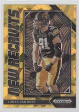 2023 Panini Prizm Draft Picks New Recruits Gold Ice Lukas Van Ness #NR-18 0x1