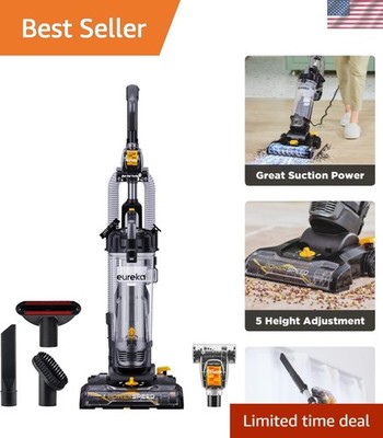 Powerful Multi-Surface Vacuum Cleaner - 5 Adjustable Heights, Pet-Friendly Tools