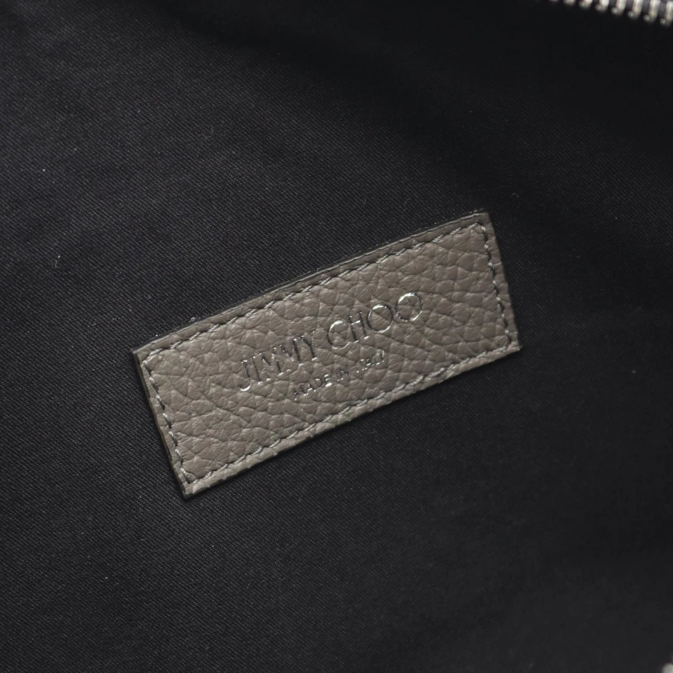 Riñonera JIMMY CHOO Estrella Repujado Cintura Cinturón Cuero Gris Usada para Hombres Foto 4 de 4