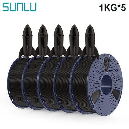 SUNLU 5*1KG PLA PLUS 3D Printer Filament 1.75mm PLA+ 5KG Multicolor +/-0.02mm