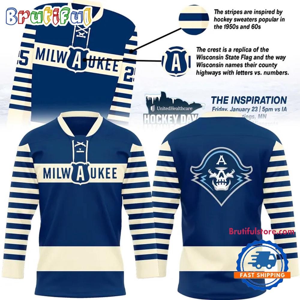Personalized Milwaukee Admirals New Uniform 2026 Hockey Shirt