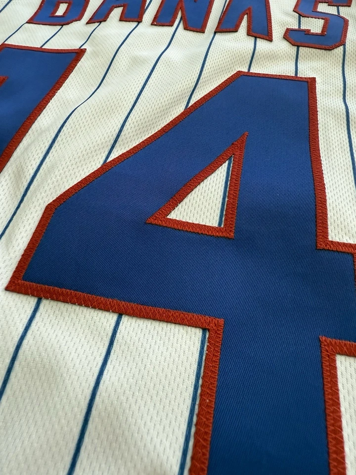Camiseta Ernie Banks #14 Chicago Cubs Nike Elite Home Base Flexible a Rayas, Talla 44 Foto 4 de 4