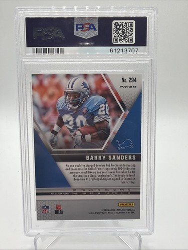 2020 Mosaic Football Barry Sanders SP Genesis Parallel # 294 PSA 10 - Bild 2 von 2