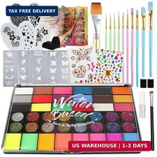 Pintada 42 Color Face Painting Kit for Kids - Non Toxic Water Activated Face Pai