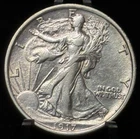 1917-S US Walking Liberty Half Dollar 50C Silver Coin-Reverse Mintmark
