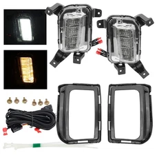 LED Bumper Fog Light Bezel Wiring Kit For GMC Terrain 2016-17 Denali SL SLE SLT