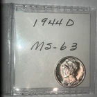 1936 S 1943 1944 D Mercury Dime Trio 90% Silver