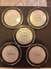 .999 silver rounds, lot of 5