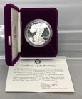 1986 S Proof American Silver Eagle - With Box & CoA