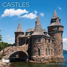 Castle Wall Calendar 2026 | 12" x 24" Open | Giftable Travel Calendar 2026 | ...