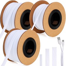 Pangda 300 Feet 1/4, 1/2, 3/8 Inches Wire Loom PET Expandable Braided Sleevin...
