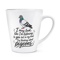 Gift Base Kaffeetasse 12Oz Latte Becher Vogel Adhd UnhöFlich Weiß Keramik