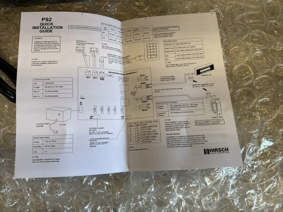 NUEVA fuente de alimentación Hirsch Electronics PS2 115 VAC | 2 cerraduras almohadillas para revolver y combinar Foto 4 de 4