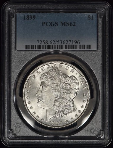 1899 Morgan Silver Dollar $1 PCGS MS62 - Lustrous!