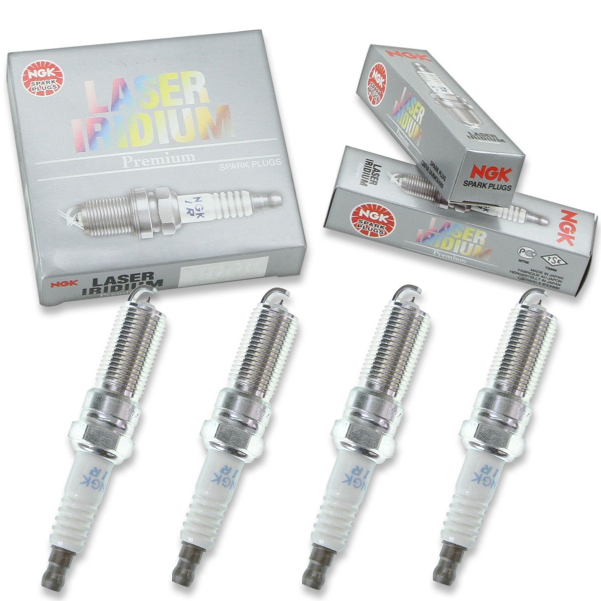 4 pc NGK Laser Iridium Spark Plugs for 2014-2021 Ford Transit Connect 2.5L fj