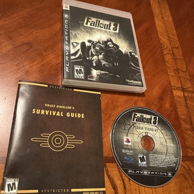 FALLOUT 3 PLAYSTATION 3 PS3 VIDEO GAME TESTED WORKS COMPLETE