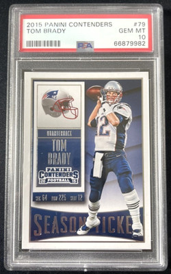 Tom Brady PSA 10 2015 Panini Contenders Football #79 NFL New England Patriots