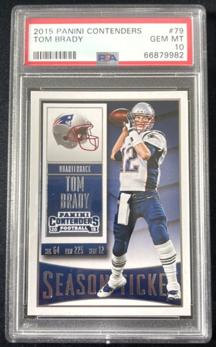 Tom Brady PSA 10 2015 Panini Contenders Football #79 NFL New England Patriots