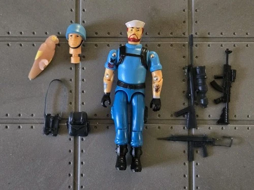 GI Joe Black Major Custom Naval Task Force Sailor Shipwreck CVN99 3.75 “