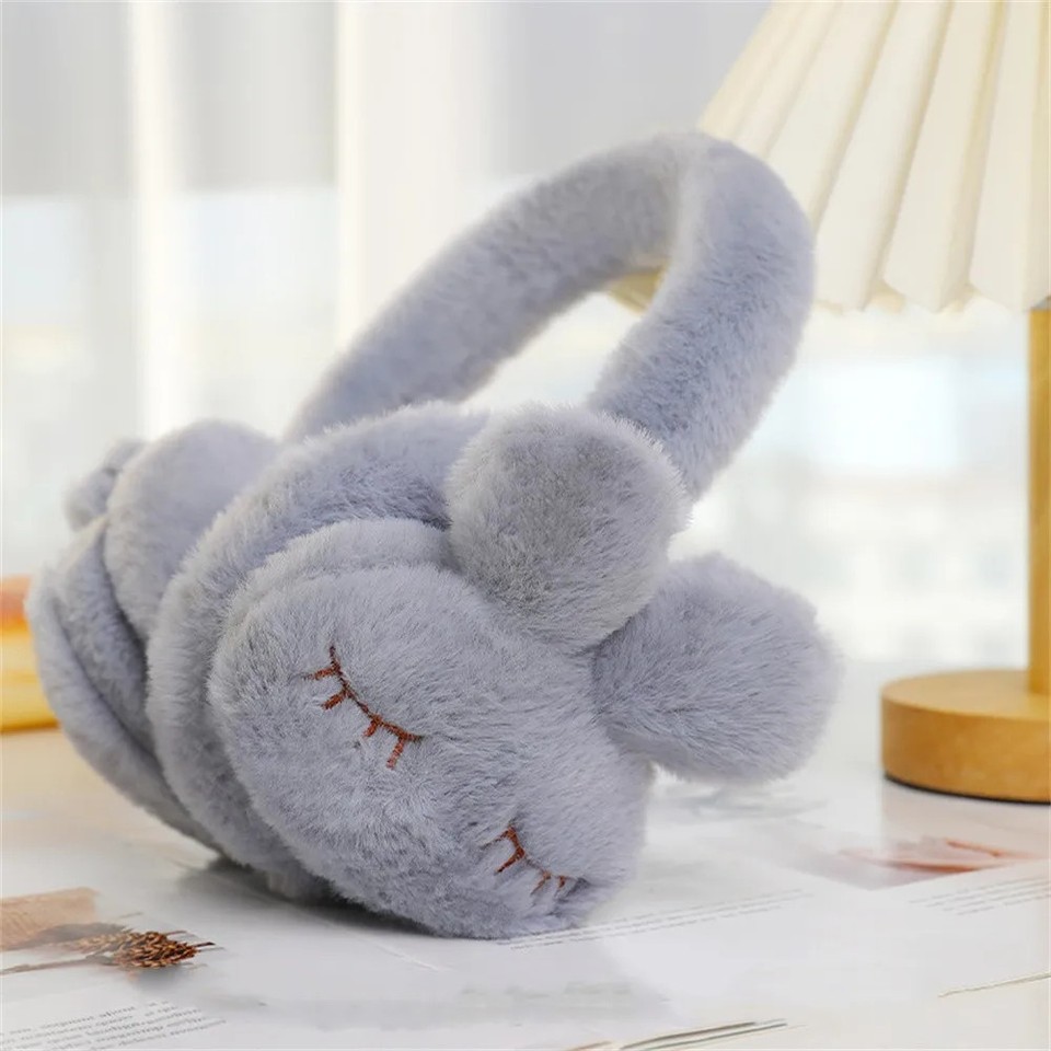 Cartoon Cute Rabbit Cat Bear Winter Warm Ear Muffs Cartoon Children ...