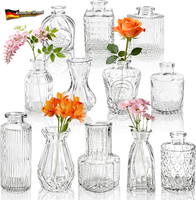 Der Rose 6 StüCk Blumenvase Set,Kleine Vasen FüR Tischdeko Mit Vintage Design Zu