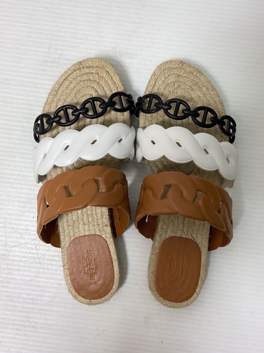 HERMES Espadrille Sandals/Size 36/US 6 Brown Women's thumbnail 5