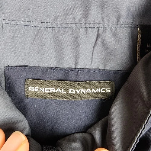 General Dynamics Jacket Mens XL Blue Windbreaker Full Zip Info Tech G1576GD4 image 4