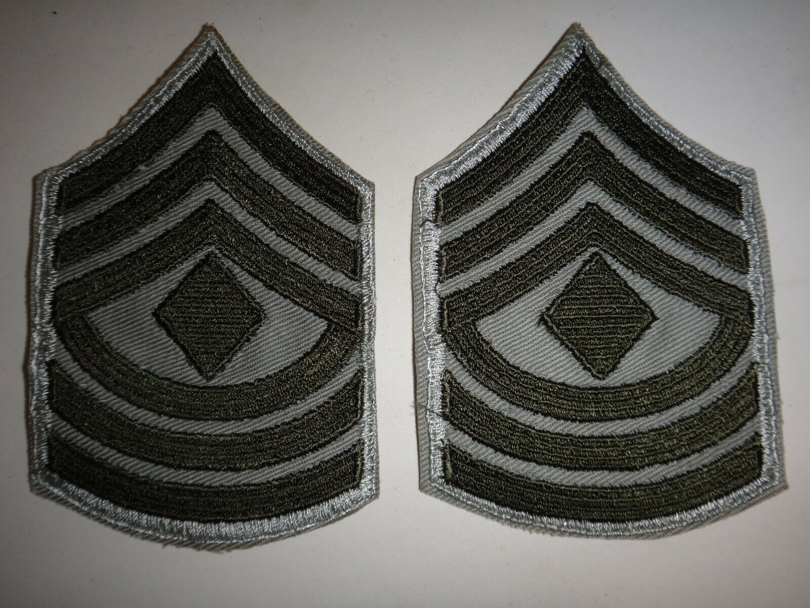 Pair Of USMC Marine FIRST SERGEANT 1st SGT Chevrons Patches