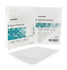 Adhesive Island Dressing McKesson 6 X 8 Inch White Sterile Case of 100