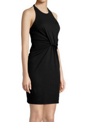 alexanderwang.t Women's High Twist Jersey Halter Dress - Black - Size Large